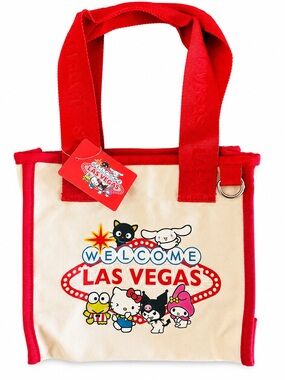 Sanrio Hello Kitty & Friends Las Vegas Canvas Tote Bag NWT